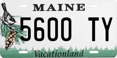 ME license plate 5600TY