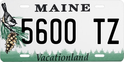 ME license plate 5600TZ