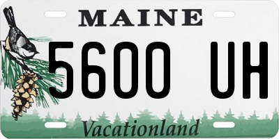 ME license plate 5600UH