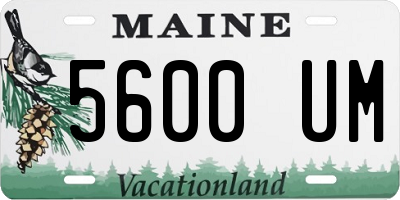 ME license plate 5600UM
