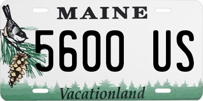 ME license plate 5600US