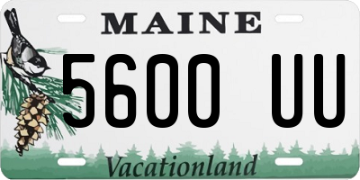 ME license plate 5600UU