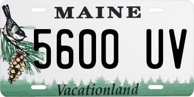 ME license plate 5600UV