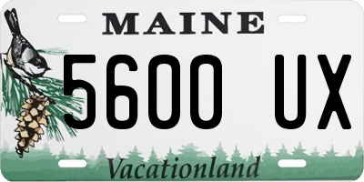 ME license plate 5600UX