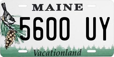 ME license plate 5600UY