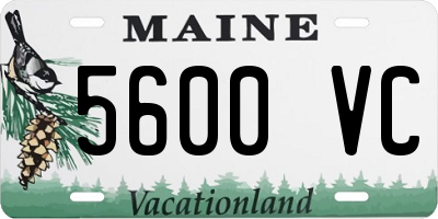 ME license plate 5600VC