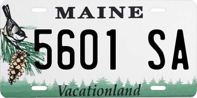 ME license plate 5601SA