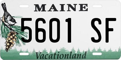ME license plate 5601SF