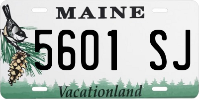 ME license plate 5601SJ