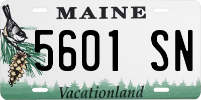 ME license plate 5601SN