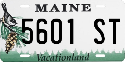 ME license plate 5601ST