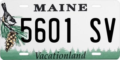 ME license plate 5601SV