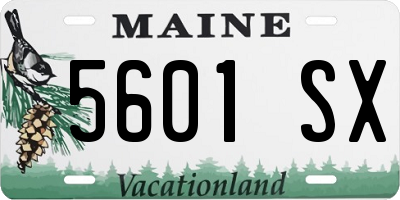 ME license plate 5601SX