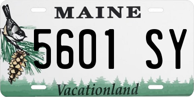 ME license plate 5601SY