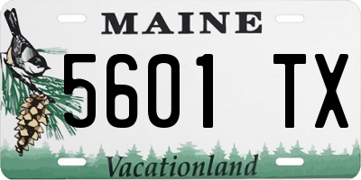 ME license plate 5601TX