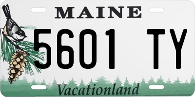 ME license plate 5601TY