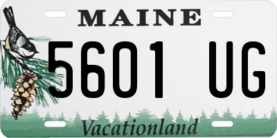 ME license plate 5601UG
