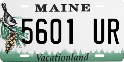 ME license plate 5601UR