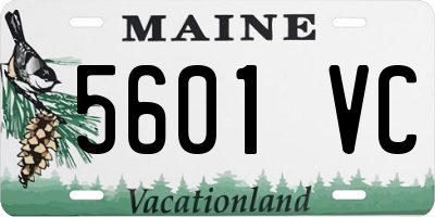 ME license plate 5601VC