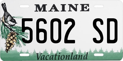 ME license plate 5602SD
