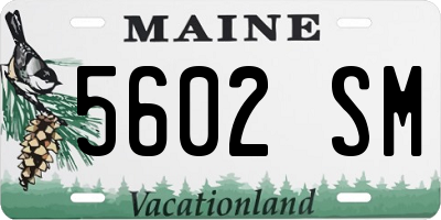 ME license plate 5602SM