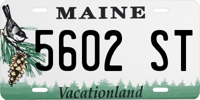 ME license plate 5602ST