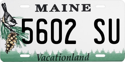 ME license plate 5602SU