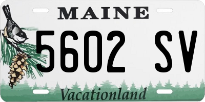 ME license plate 5602SV