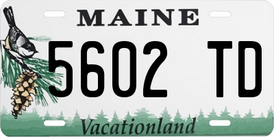 ME license plate 5602TD