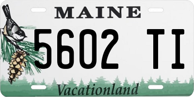 ME license plate 5602TI