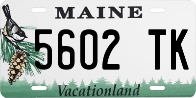 ME license plate 5602TK