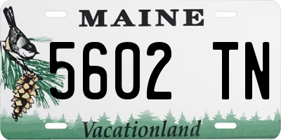 ME license plate 5602TN