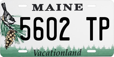ME license plate 5602TP