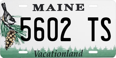 ME license plate 5602TS