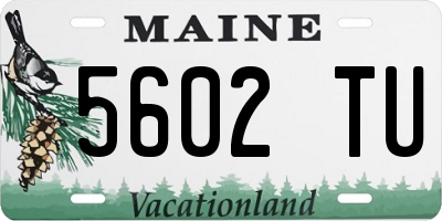 ME license plate 5602TU