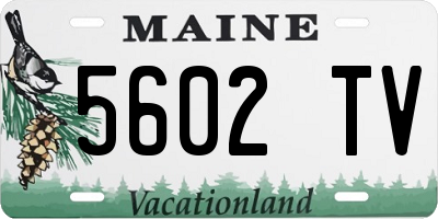 ME license plate 5602TV