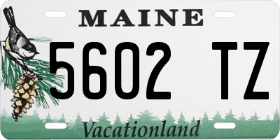 ME license plate 5602TZ