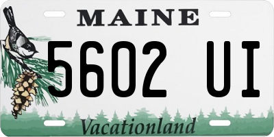 ME license plate 5602UI