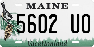 ME license plate 5602UO