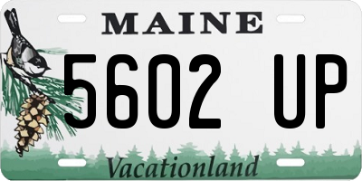 ME license plate 5602UP