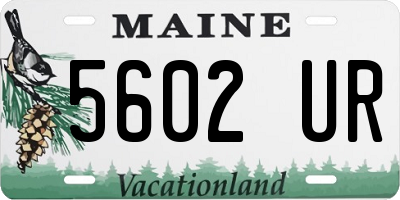 ME license plate 5602UR