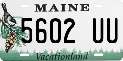 ME license plate 5602UU