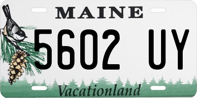 ME license plate 5602UY