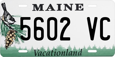 ME license plate 5602VC