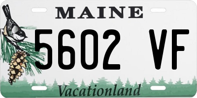 ME license plate 5602VF