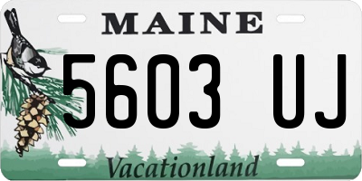 ME license plate 5603UJ