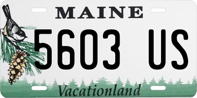 ME license plate 5603US