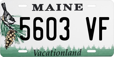 ME license plate 5603VF