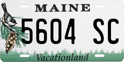ME license plate 5604SC