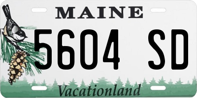 ME license plate 5604SD